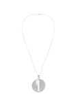 Andea Sterling Silver Smooth And Textured Pendant Necklace