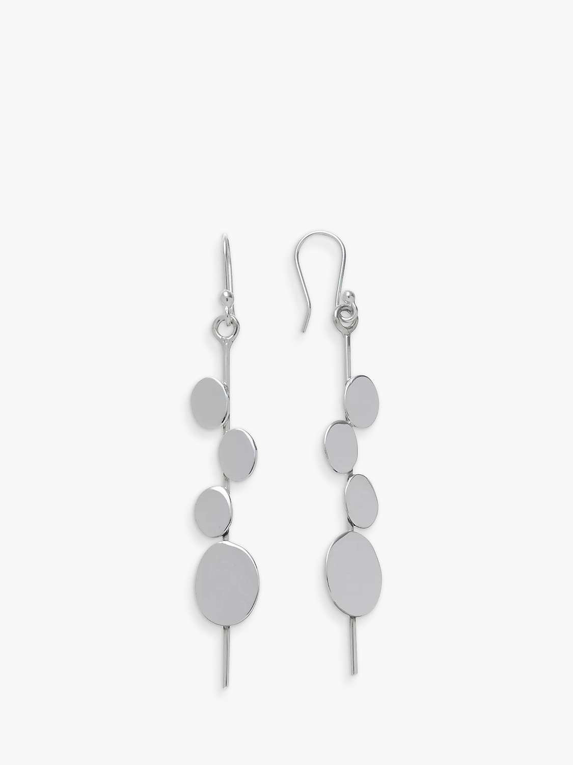 Buy Andea Sterling Silver Art Deco Disc Earrings Online at johnlewis.com