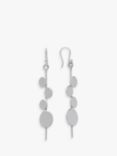 Andea Sterling Silver Art Deco Disc Earrings