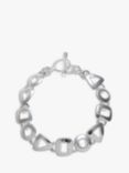 Andea Sterling Silver Assorted Cut Out Shapes Bracelet