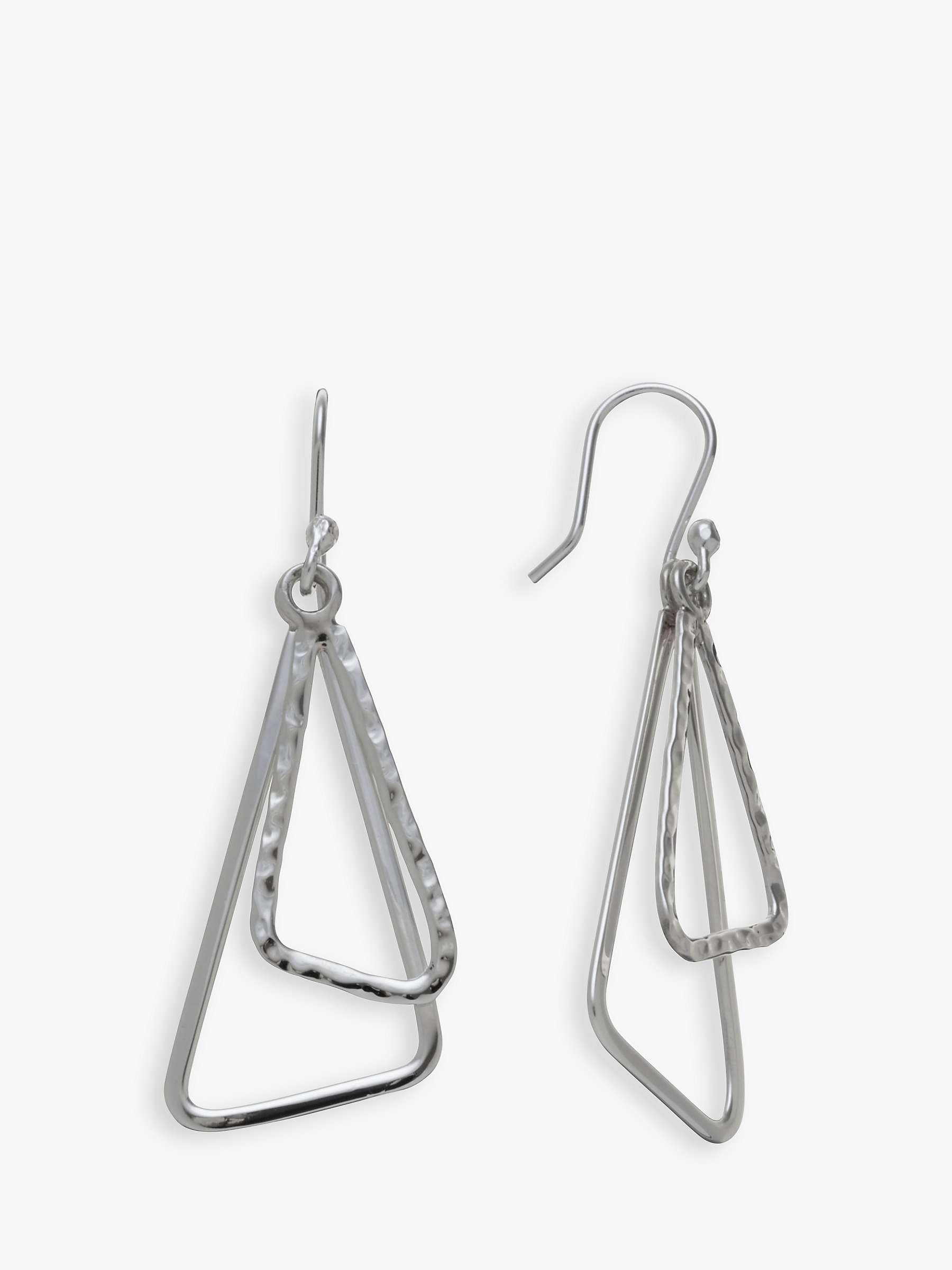 Buy Andea Sterling Silver Double Triangle Drop Earrings Online at johnlewis.com