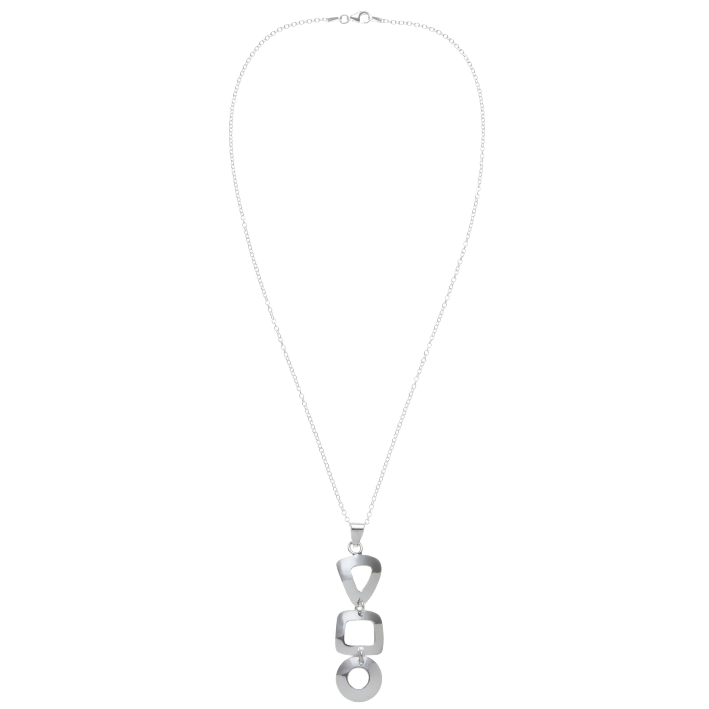 Buy Andea Sterling Silver Assorted Cut Out Pendant Necklace Online at johnlewis.com