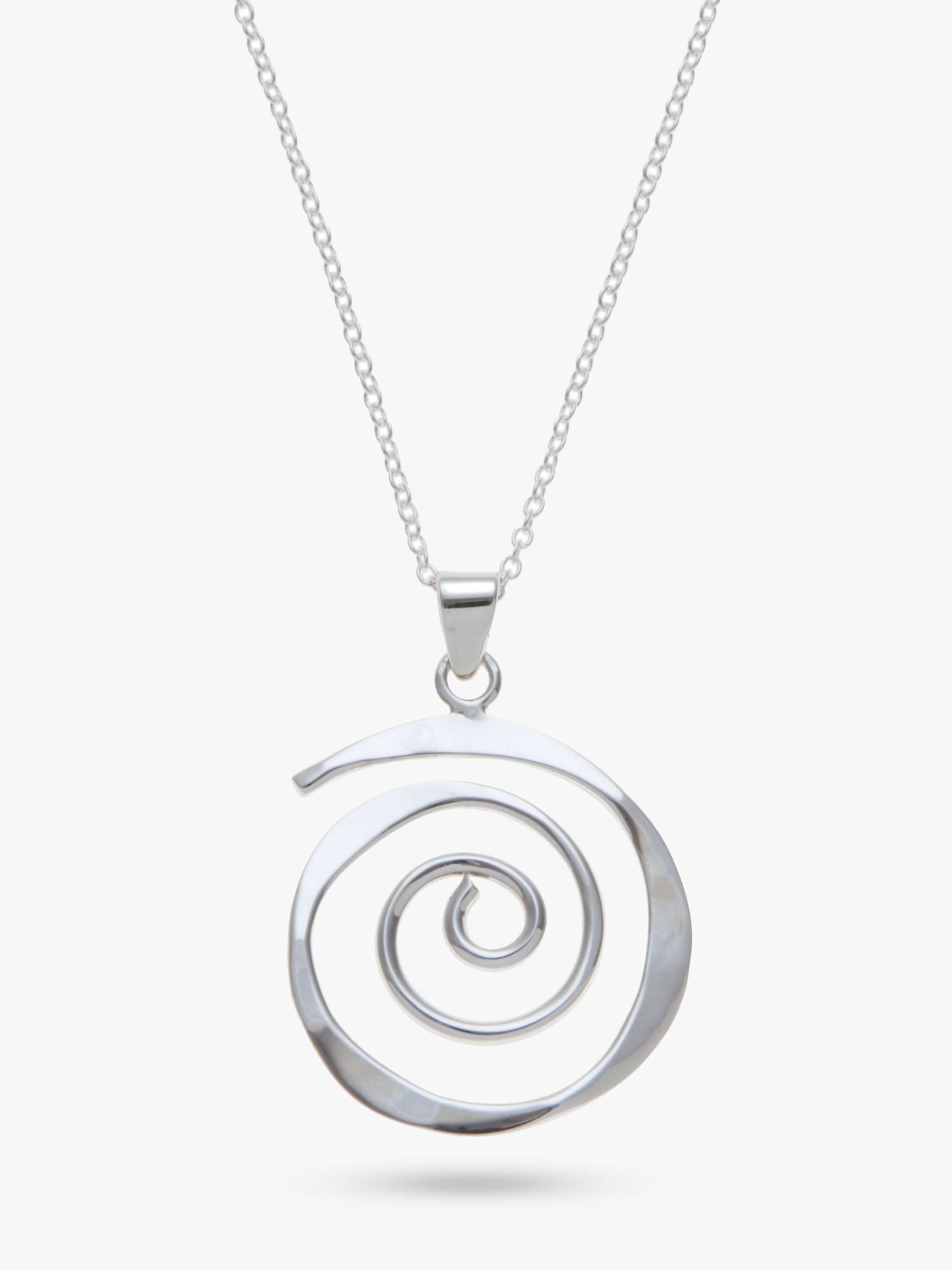 Sterling silver pendant, Spiral  silver pendant