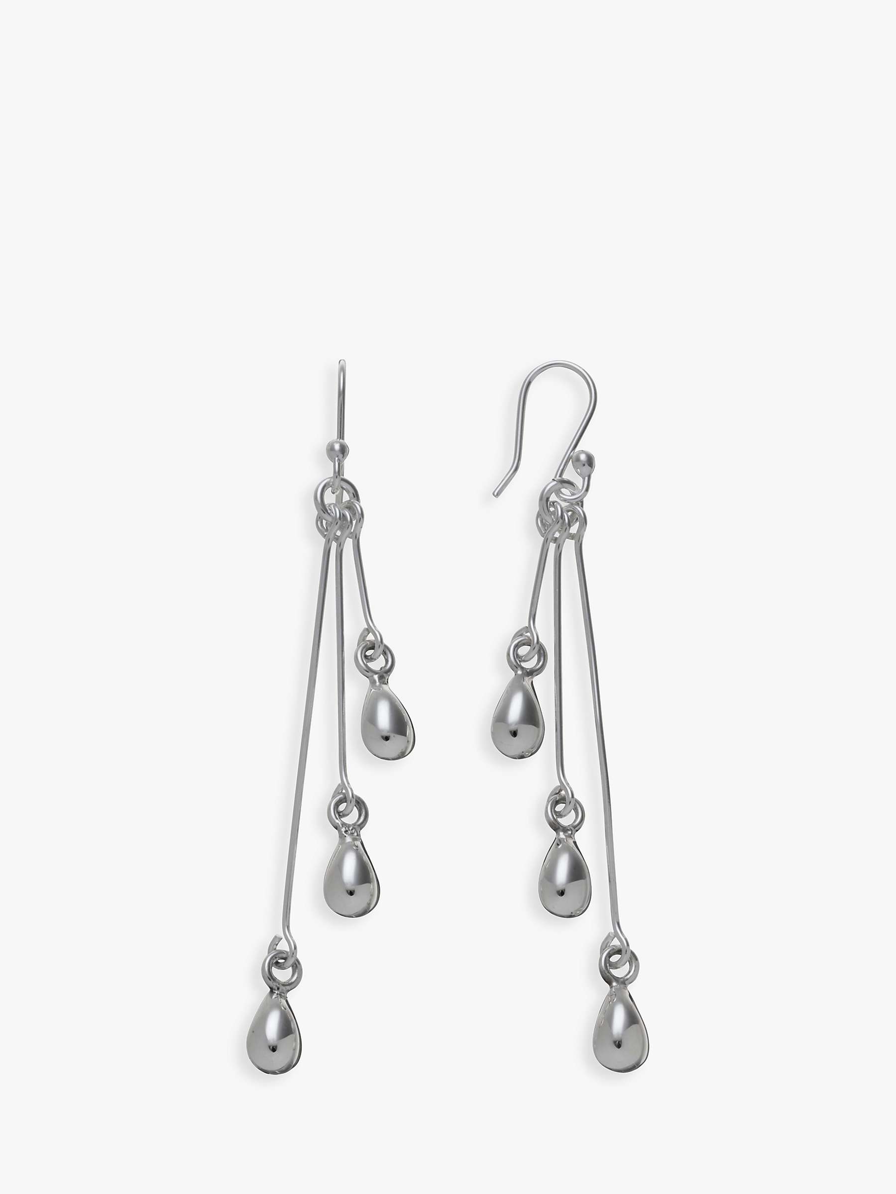 Buy Andea Sterling Silver Three Tears Drop Earrings Online at johnlewis.com