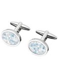 John Lewis Mother of Pearl Mosaic Cufflinks, Mother of Pearl/Silver