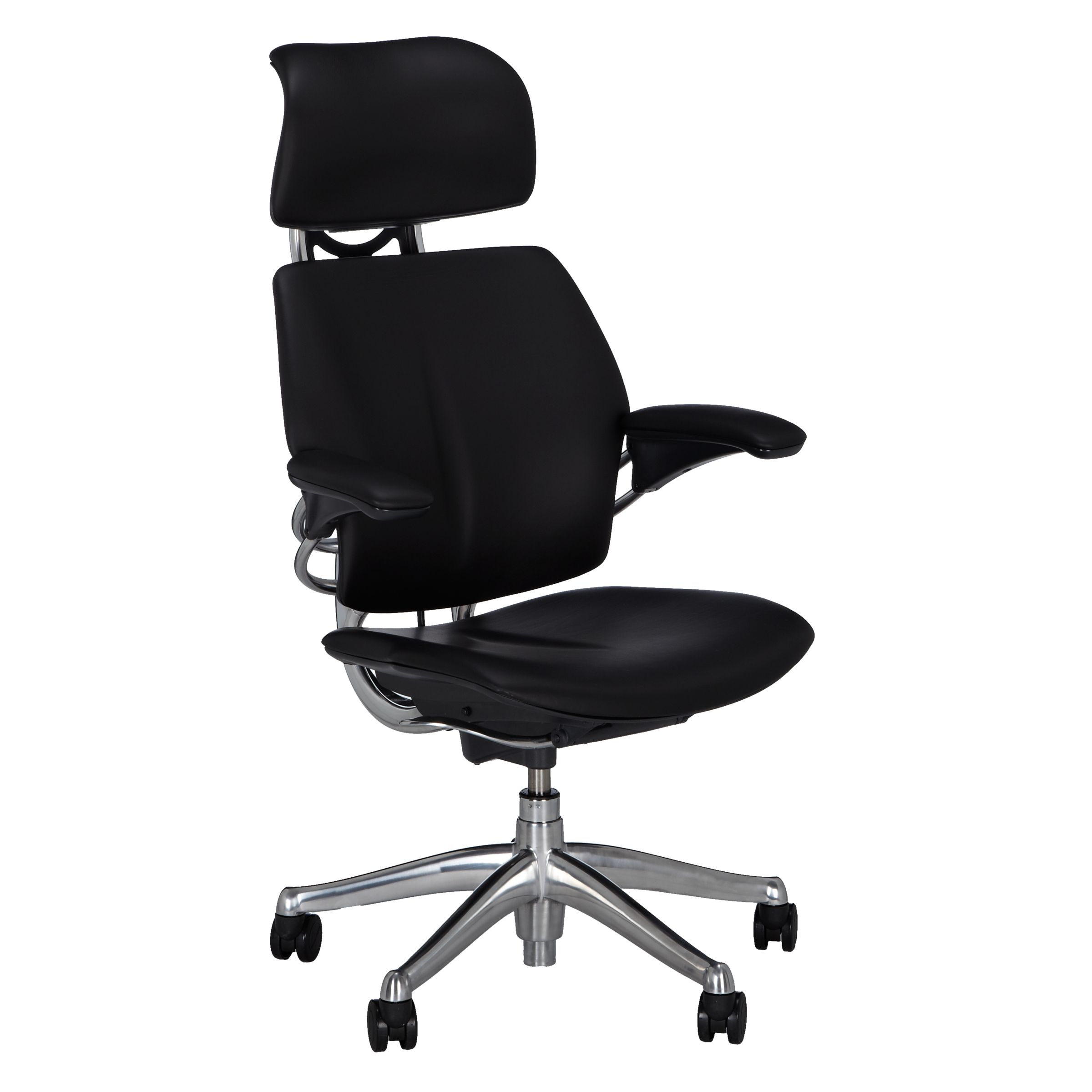 humanscale freedom office chair with headrest black