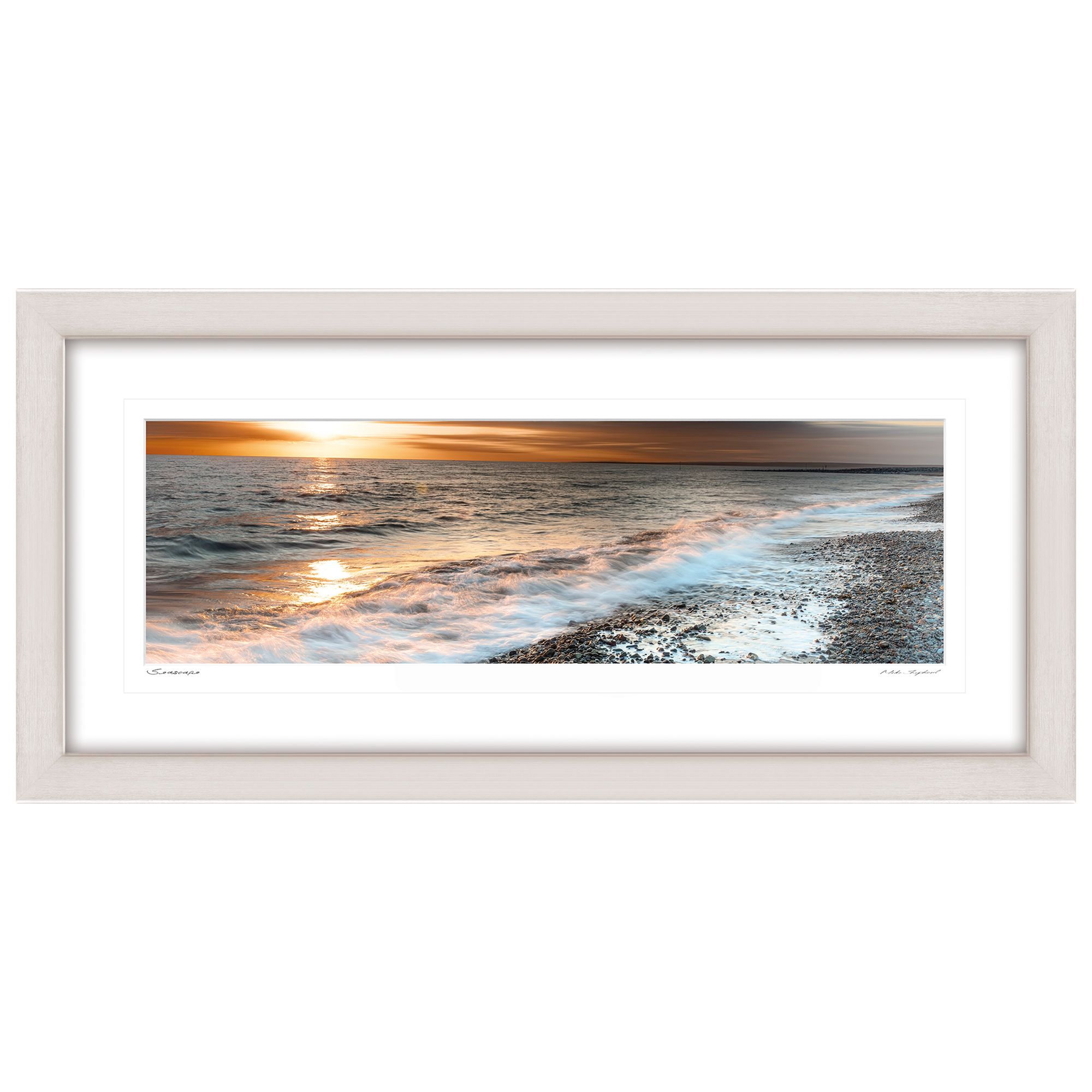 Buy Mike Shepherd - Seascape Framed Print, 52 x 107cm | John Lewis