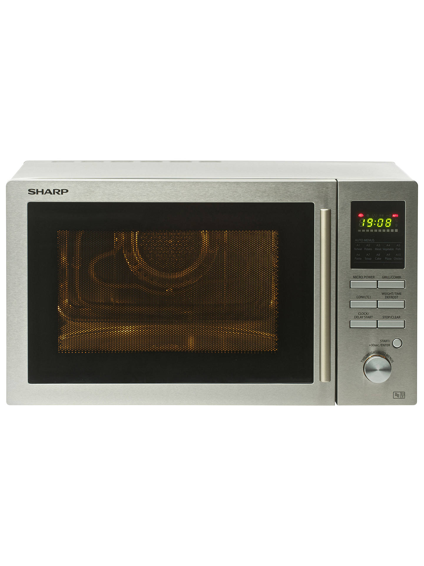 Sharp R82STMA Microwave with Grill, Stainless Steel at John Lewis
