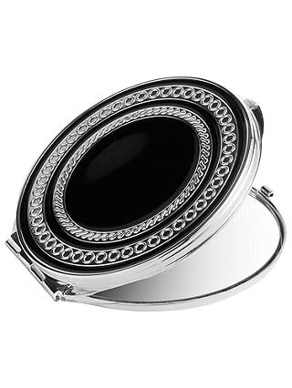 Vera Wang for Wedgwood With Love Noir Compact Mirror, Silver/Black