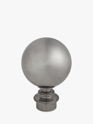 John Lewis Polished Steel Ball Finial, Dia.25mm