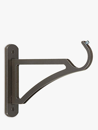 John Lewis & Partners Polished Steel Side Bracket, Dia.30mm