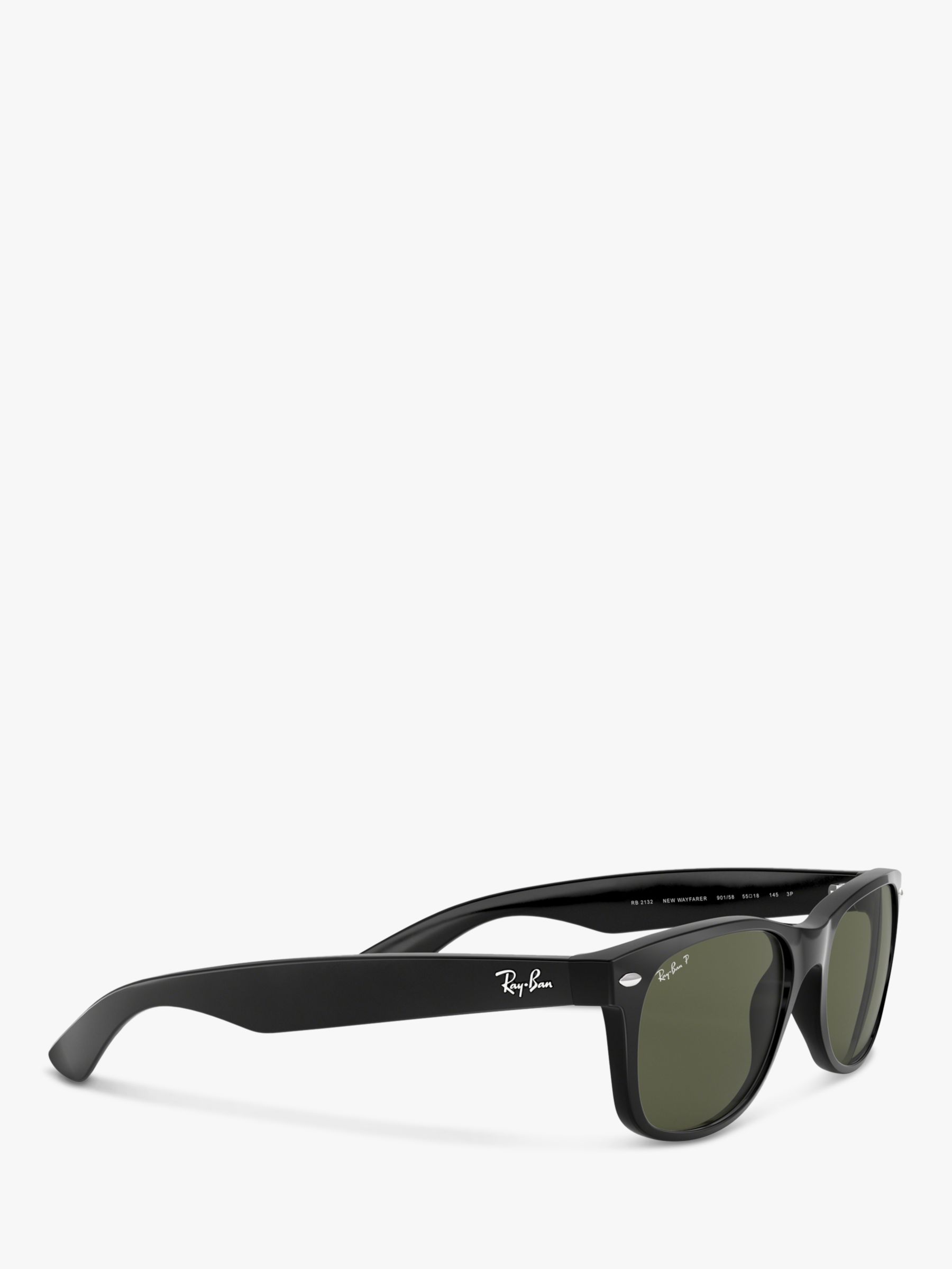 Buy Ray-Ban RB2132 Wayfarer Polarised Sunglasses, Black Online at johnlewis.com