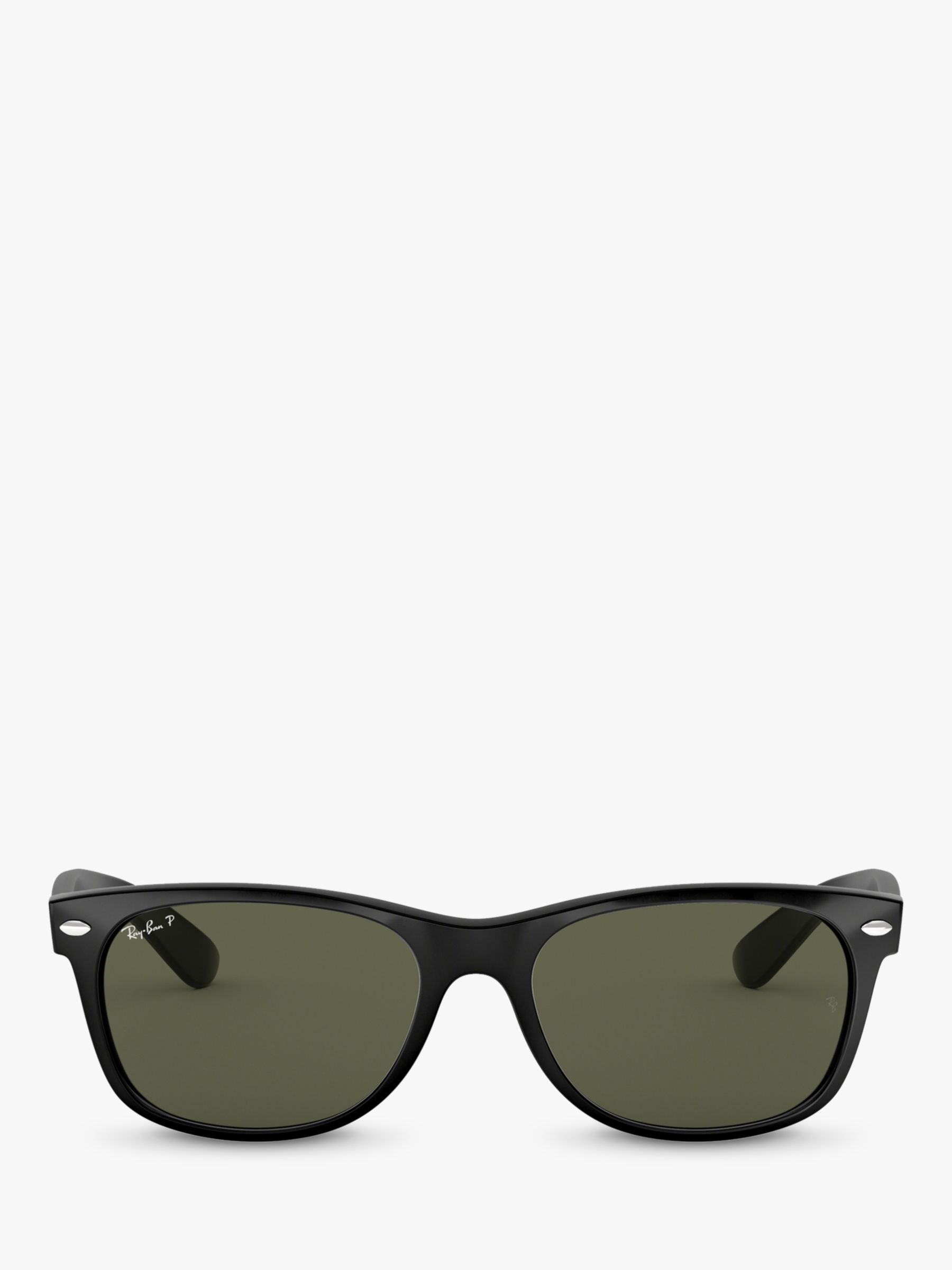 Buy Ray-Ban RB2132 Wayfarer Polarised Sunglasses, Black Online at johnlewis.com