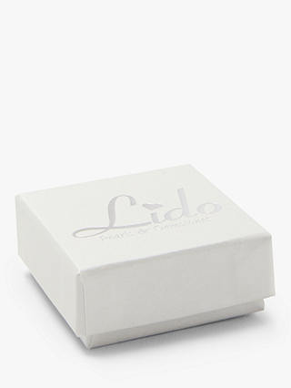 Lido Long Oval Pearl Drop Cubic Zirconia Set Stud Earrings, Silver/White