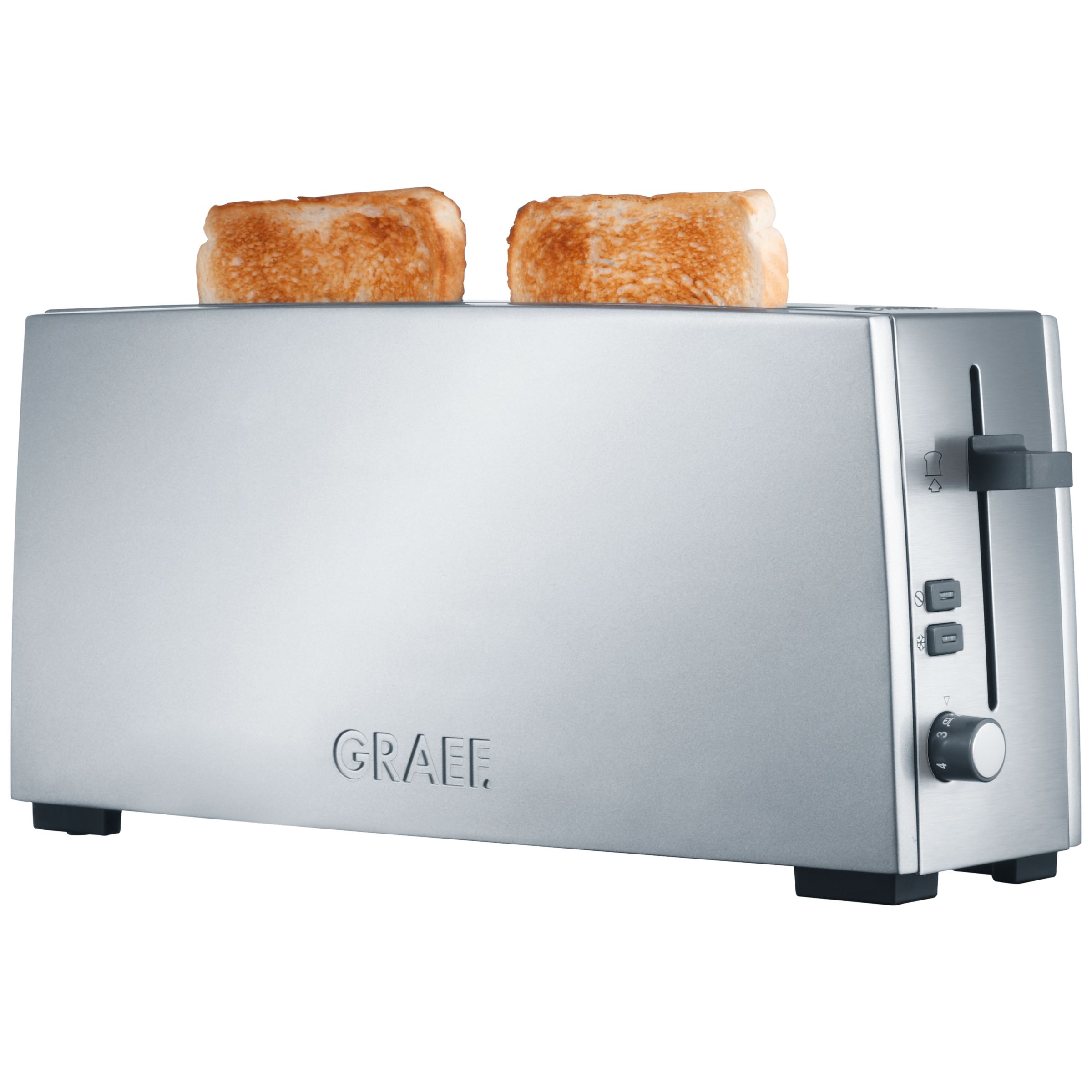 Graef Long Slot 2-Slice Toaster, Brushed Silver