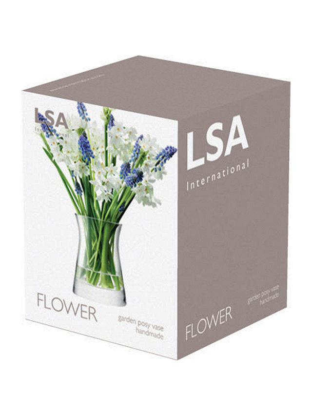 LSA International Flower Garden Posy Vase, H13cm, Clear