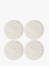 John Lewis Toronto Marble Coasters Set of 4 Natural