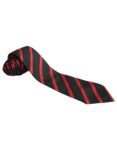 The Prebendal School Boys' Tie, Black/Red, L45"