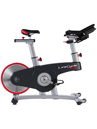 Life Fitness Life Cycle GX Indoor Studio Bike, Silver/Grey/Red