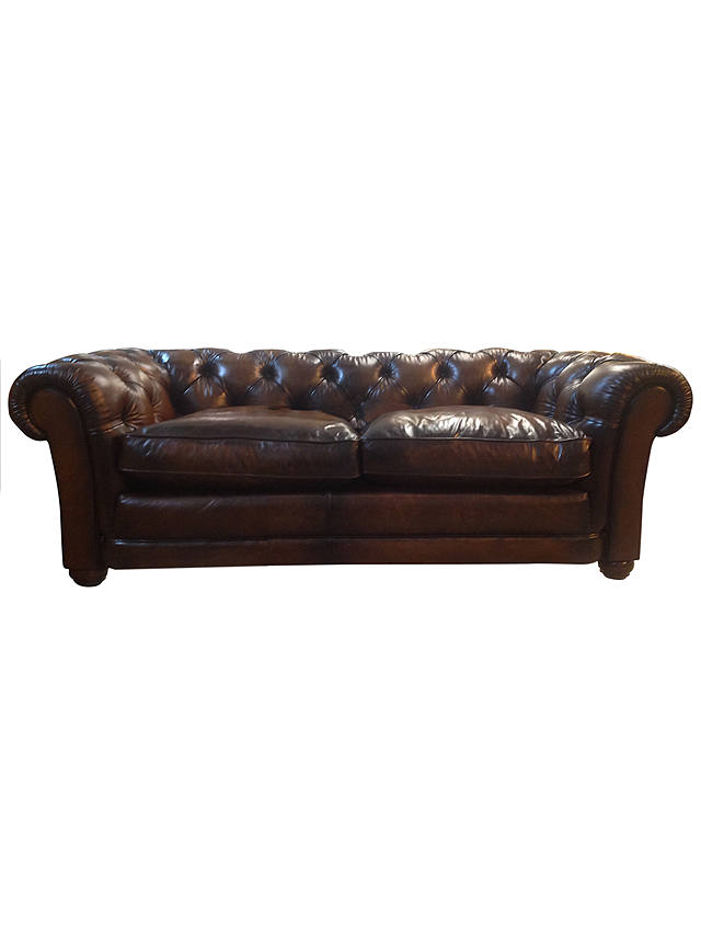 John Lewis Stanford Chesterfield Grand, Semi Aniline Leather Sofas Uk
