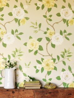 Sanderson Christabel Wallpaper, Yellow/Ivory, DVOY213377