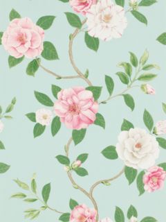 Sanderson Christabel Wallpaper, Pink/Sky, DVOY213378