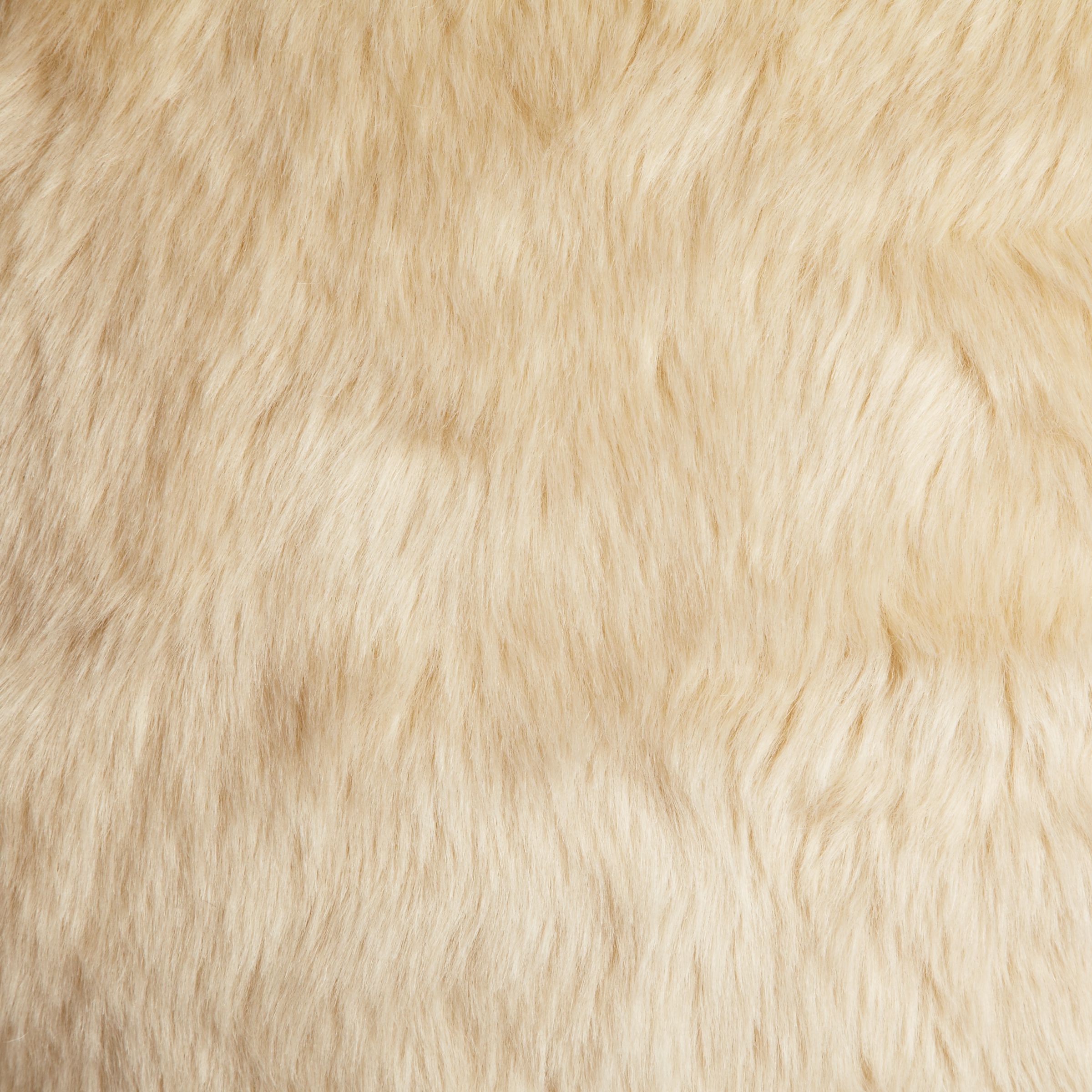 cream fur bag