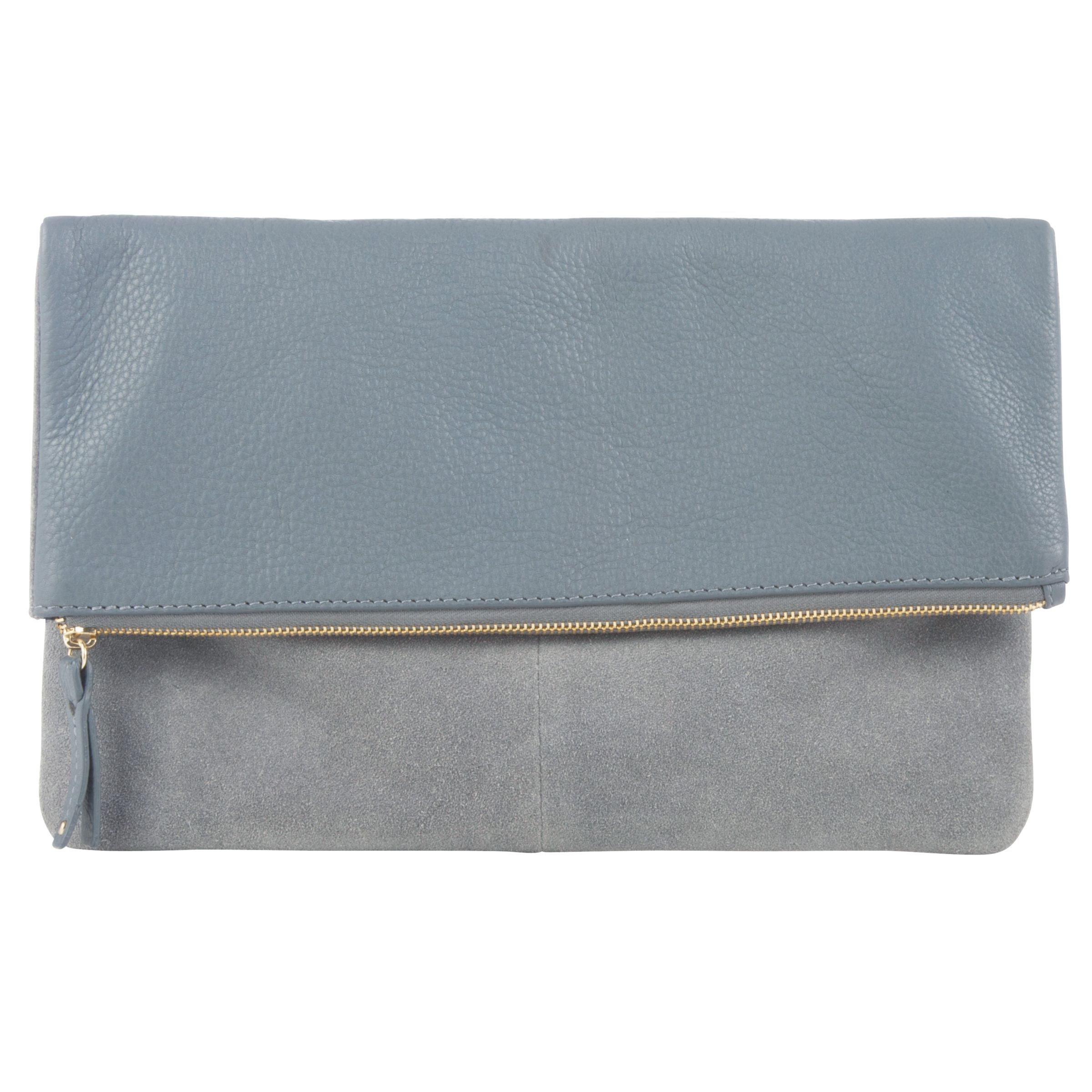 light grey clutch bag