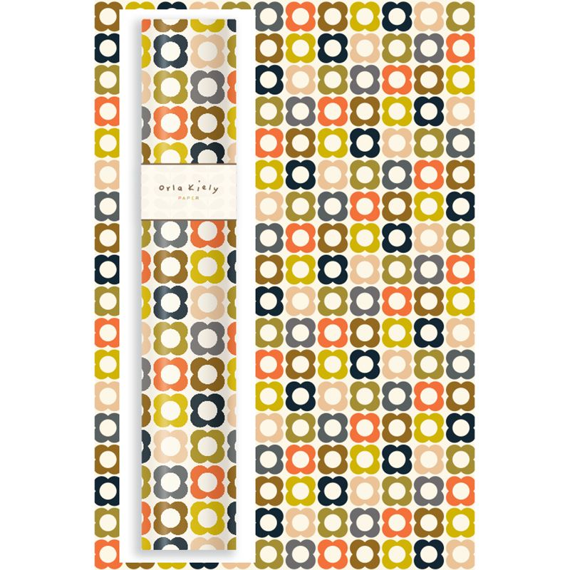 Orla Kiely Flower Grid Wrapping Paper, 3m at John Lewis & Partners