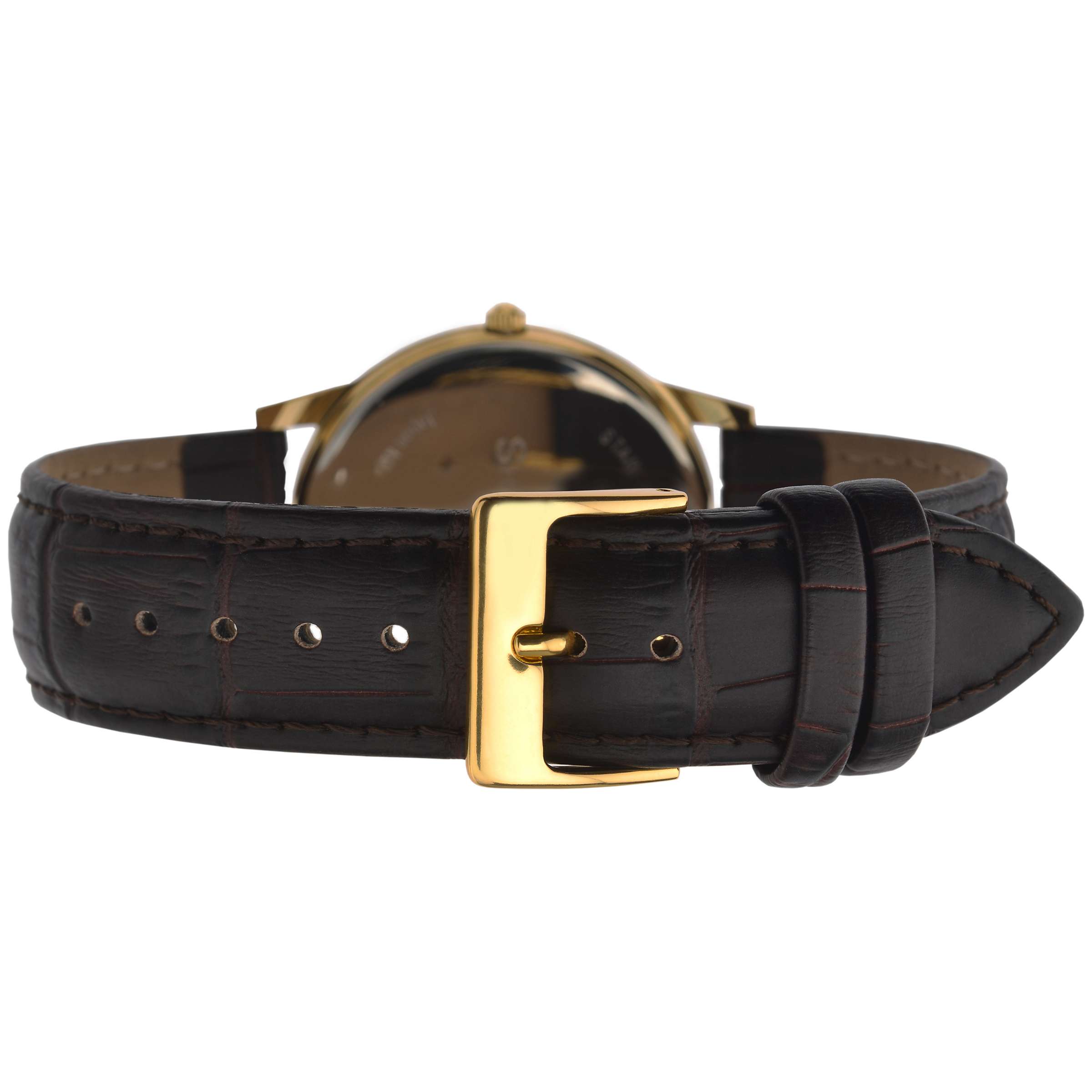 Buy Sekonda 3676.27 Men's Date Dial Leather Strap Watch, Brown/White Online at johnlewis.com