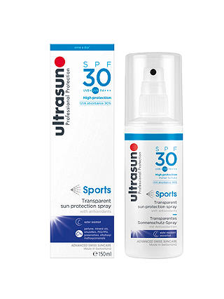 Ultrasun SPF 30 Sports Transparent Sun Protection Spray, 150ml
