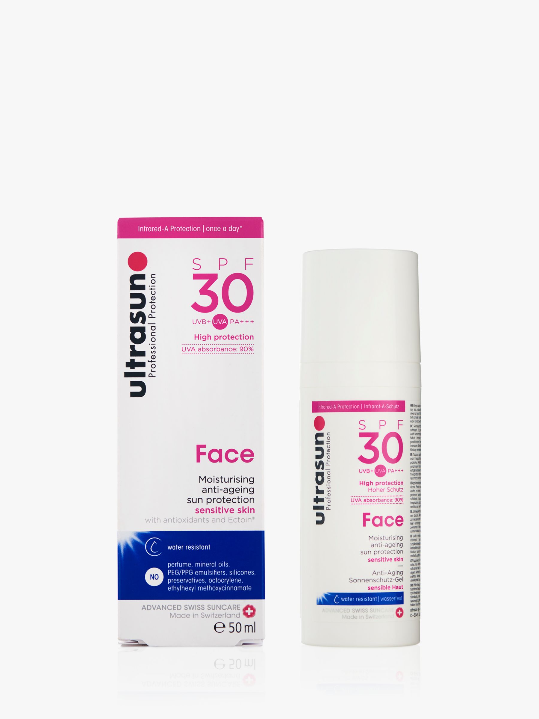 Ultrasun SPF 30 Anti-Ageing Very Sensitive Facial Sun Cream, 50ml 1