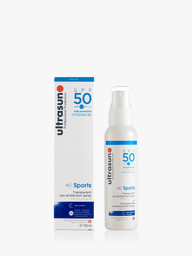 Ultrasun SPF 50 Sports Transparent Sun Protection Spray, 150ml 1