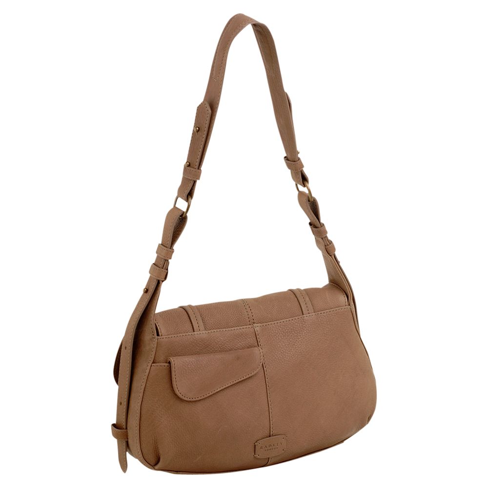 Radley Grosvenor Medium Leather Flap Shoulder Bag at John Lewis & Partners