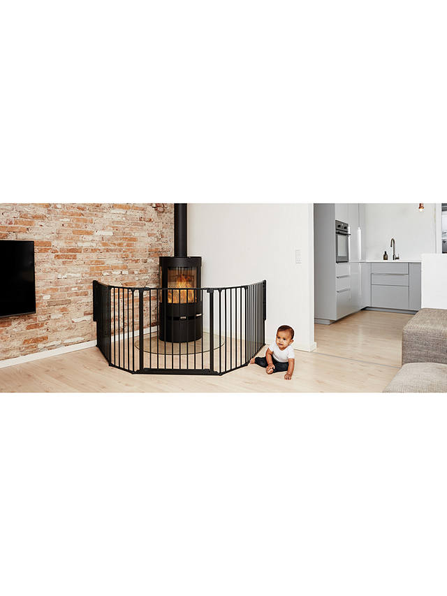 BabyDan XL Fire Surround Configure Gate, Black
