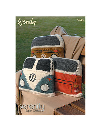 Wendy Serenity Super Chunky Campervan Cushion Knitting Pattern 5748