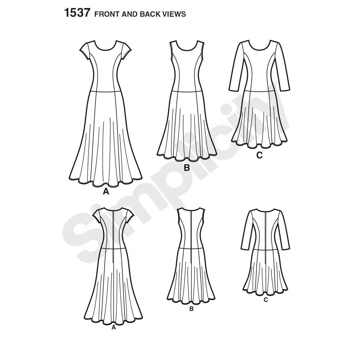 Buy Simplicity Amazing Fit Women's Dress Sewing Pattern, 1537 | John Lewis