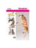 Simplicity Dog Clothing Sewing Pattern, 1578