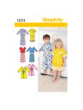 Simplicity Children Sewing Pattern, 1574, A