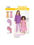 Simplicity Learn to Sew Children Loungewear Sewing Pattern, 1722