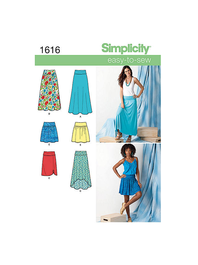 Simplicity Easy to Sew Womens' Skirts Sewing Pattern, 1616, K5