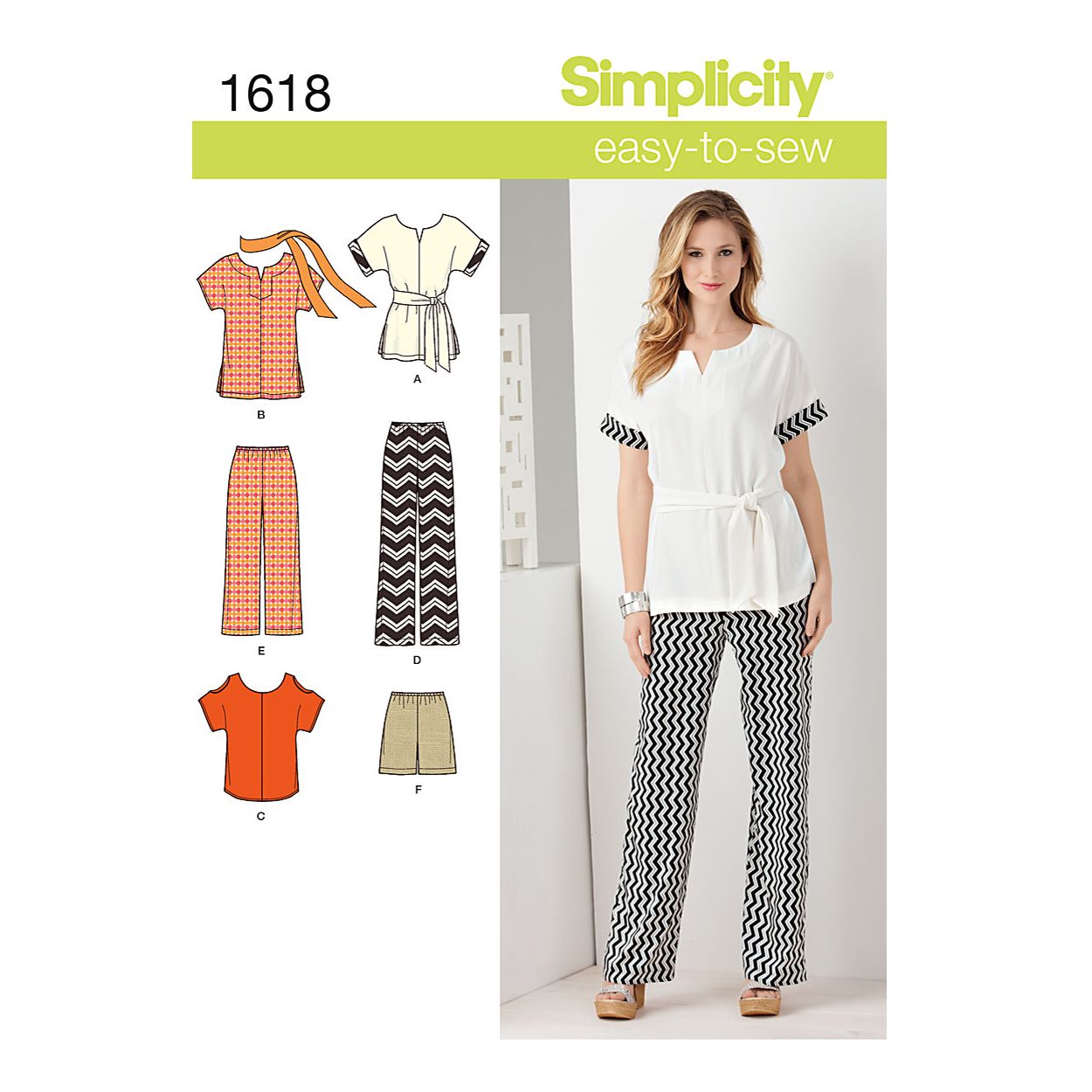Simplicity Easy to Sew Womens' Coordinates Sewing Pattern, 1618