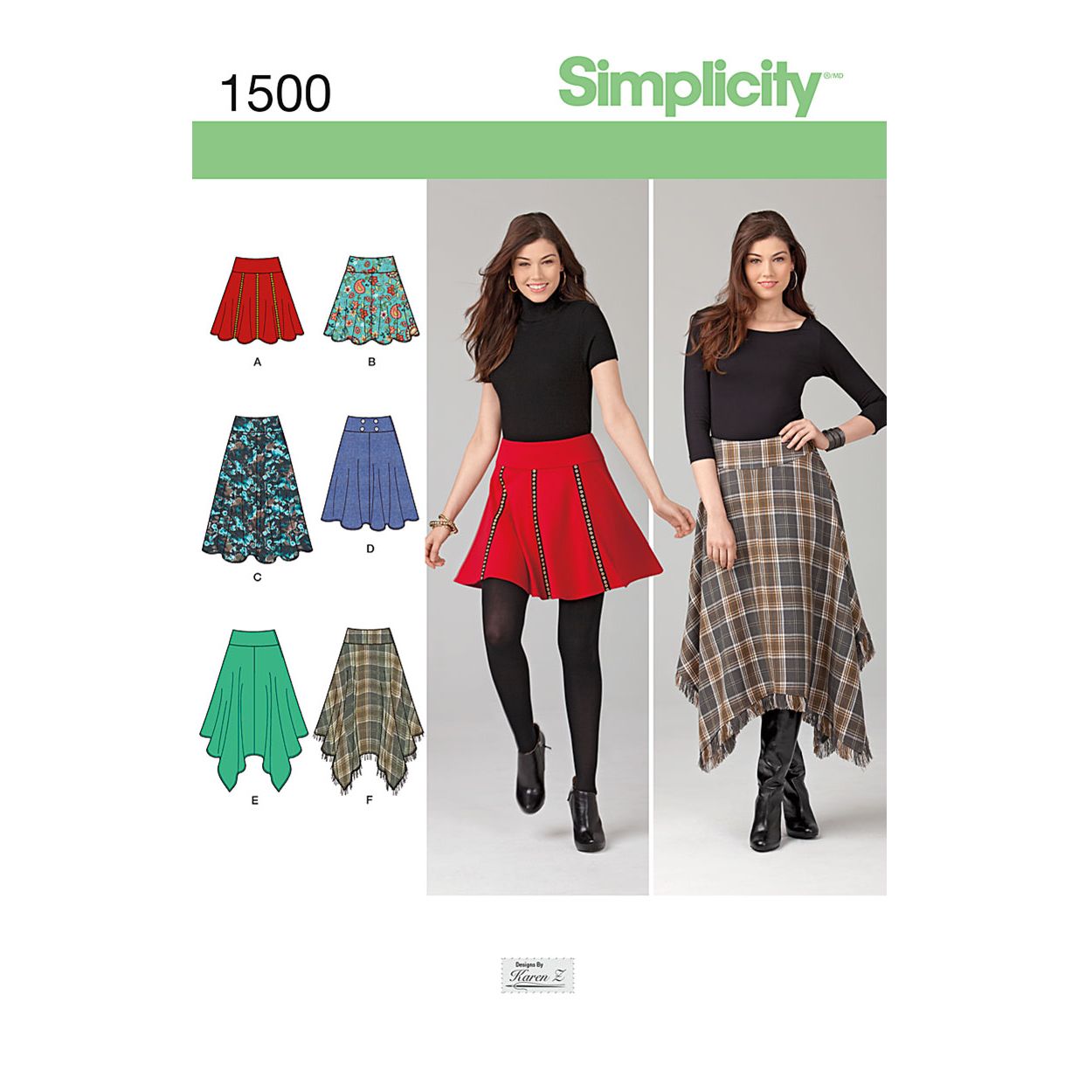 Simplicity Women's Skirt Sewing Patter, 1500