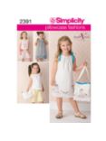 Simplicity Pillowcase Fashions Children Dressmaking Leaflet, 2391, A
