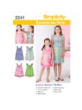 Simplicity Learn to Sew Girls' Dresses Sewing Leaflet, 2241