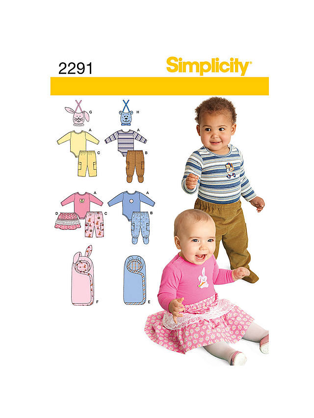 Simplicity Babies' Separates Sewing Pattern, 2291, A