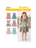 Simplicity Easy to Sew Children Dressmaking Leaflet, 2377, A