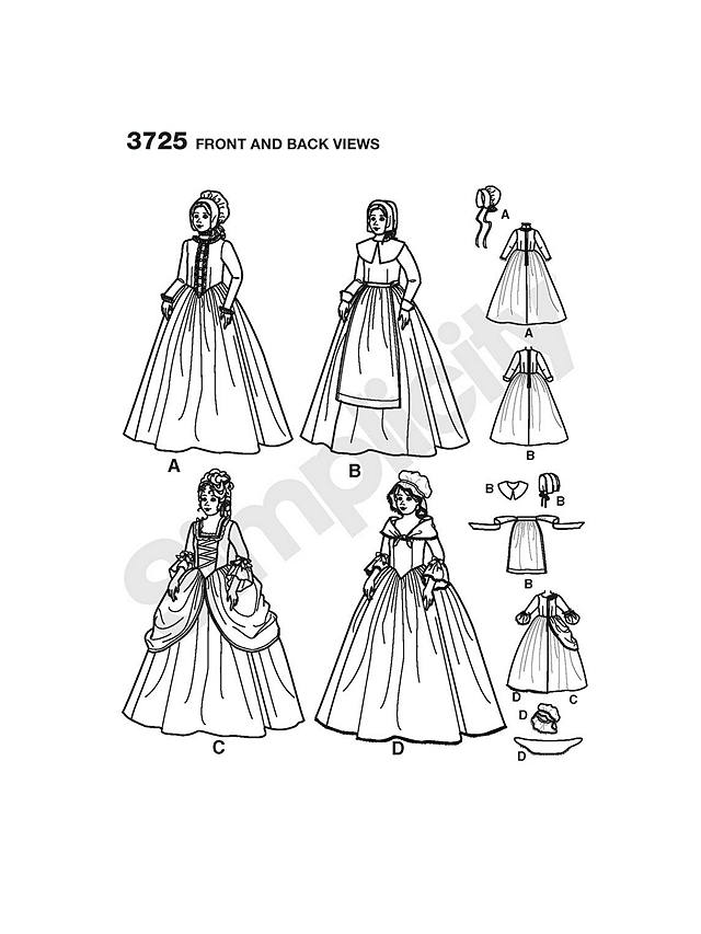 Simplicity Girls' Costume Sewing Pattern, 3725, HH