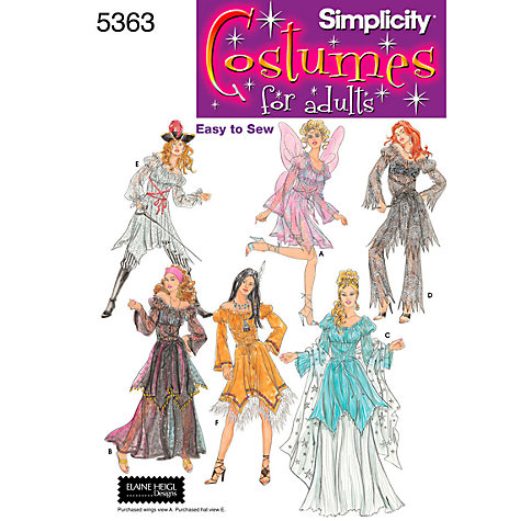 Buy Simplicity Costume Dressmaking Leaflet, 5363 Online at johnlewis.com