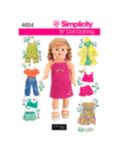 Simplicity Doll Clothing Sewing Pattern, 4654